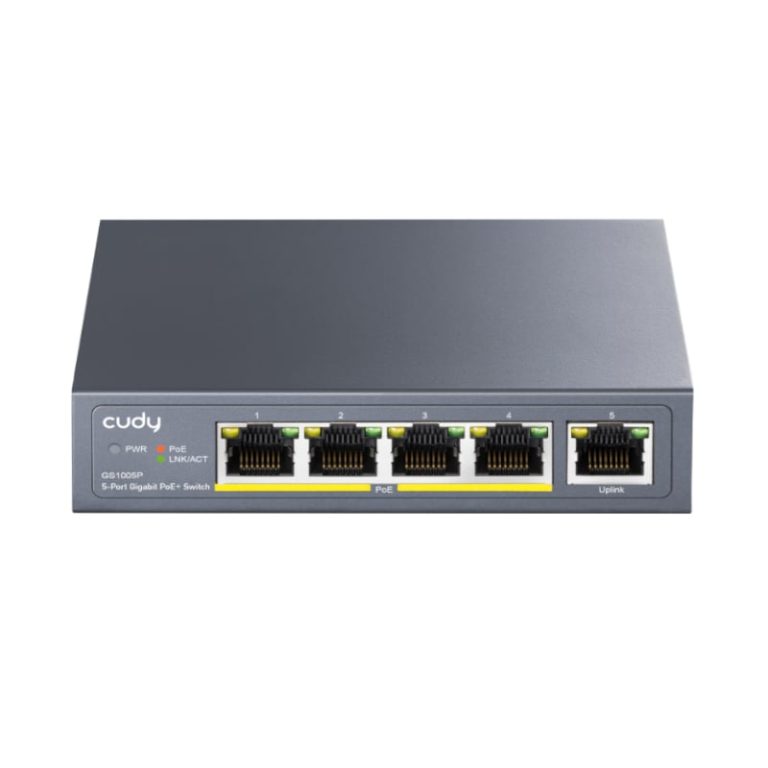 Cudy 5-Port Gigabit PoE+ Unmanaged Switch Grey