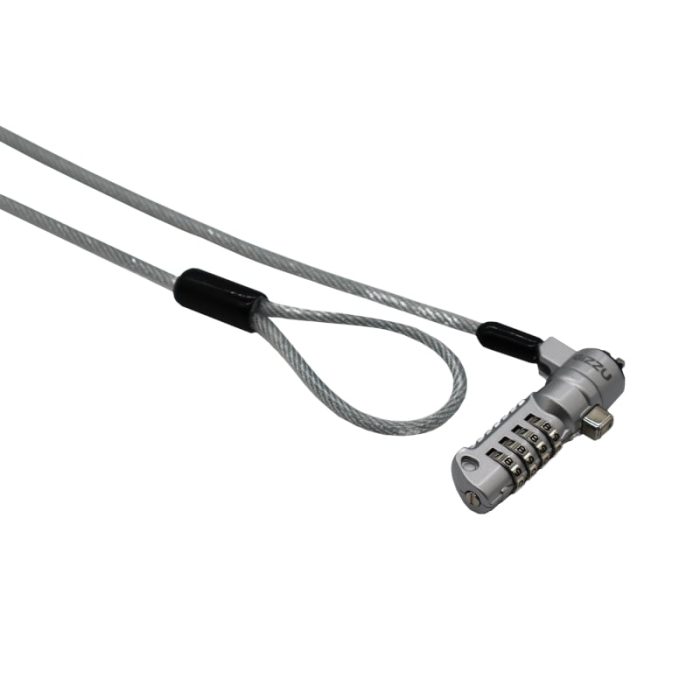 GIZZU 1.8m Nano Combination Lock Security Cable Silver