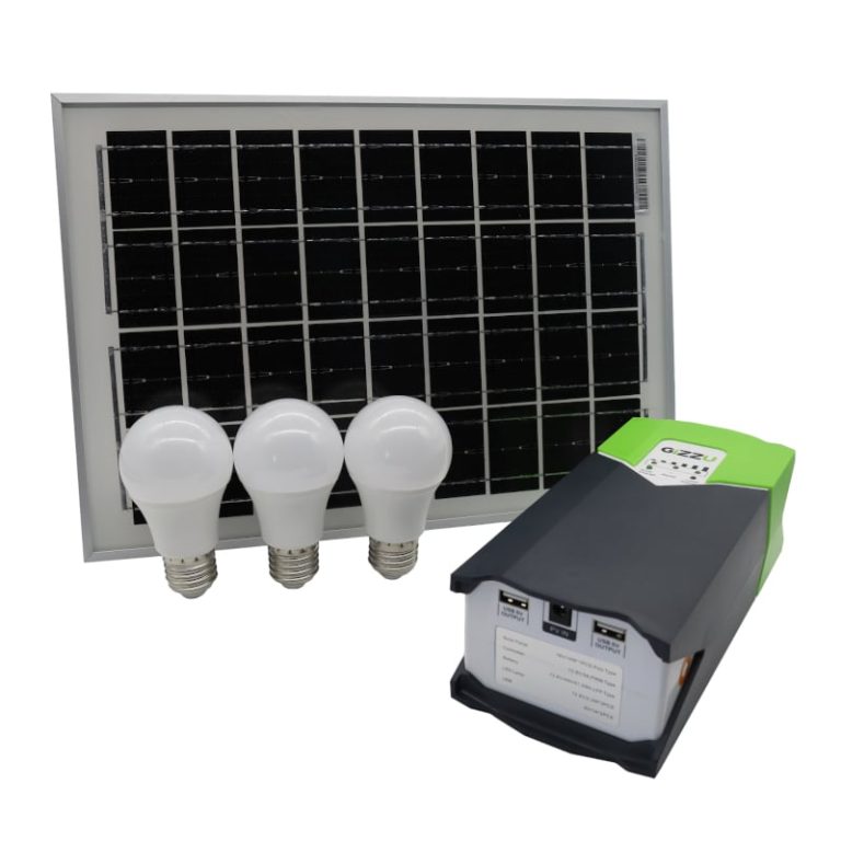 GIZZU 10W Solar Panel Lighting Kit Grey