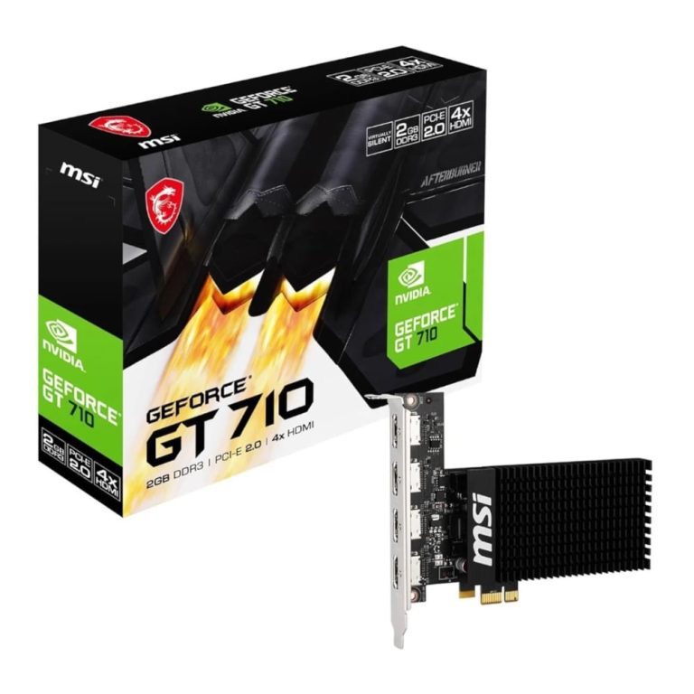 MSI Nvidia GeForce GT 710 2GD3H 2GB 64-BIT 4x HDMI Graphics Card Black