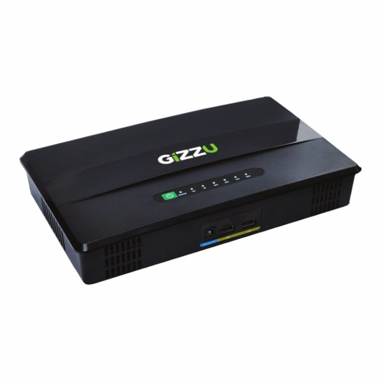 GIZZU 60W 69Wh 21600mAh Mini POE DC UPS LifePO4 - Black Black