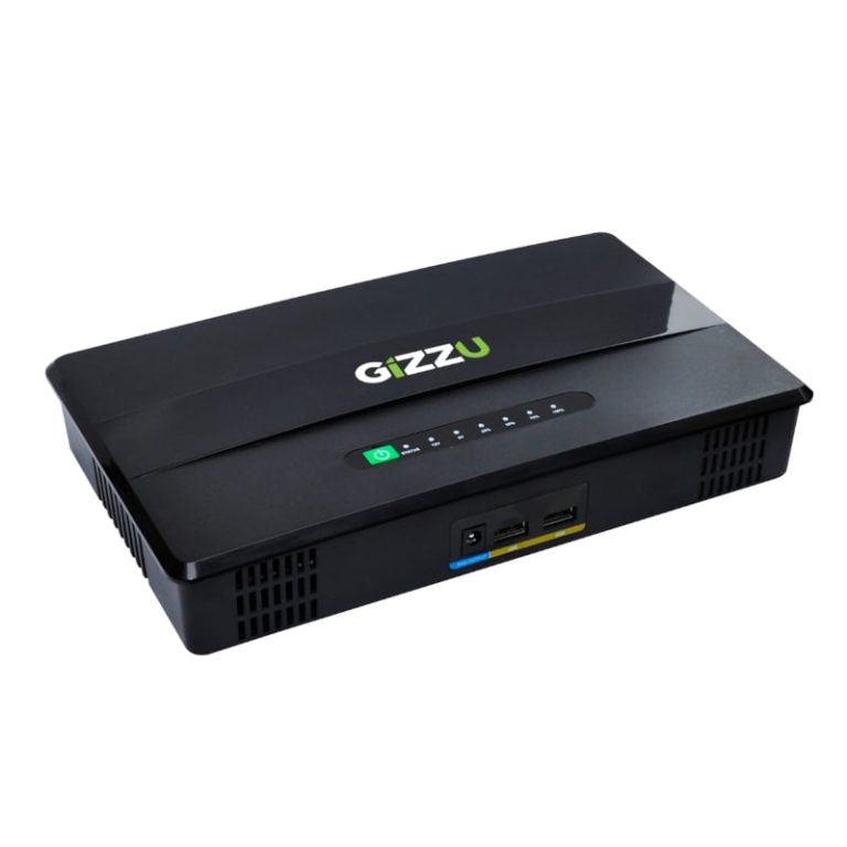 GIZZU 60W 65Wh 17600mAh Mini POE DC UPS Lithium - Black Black
