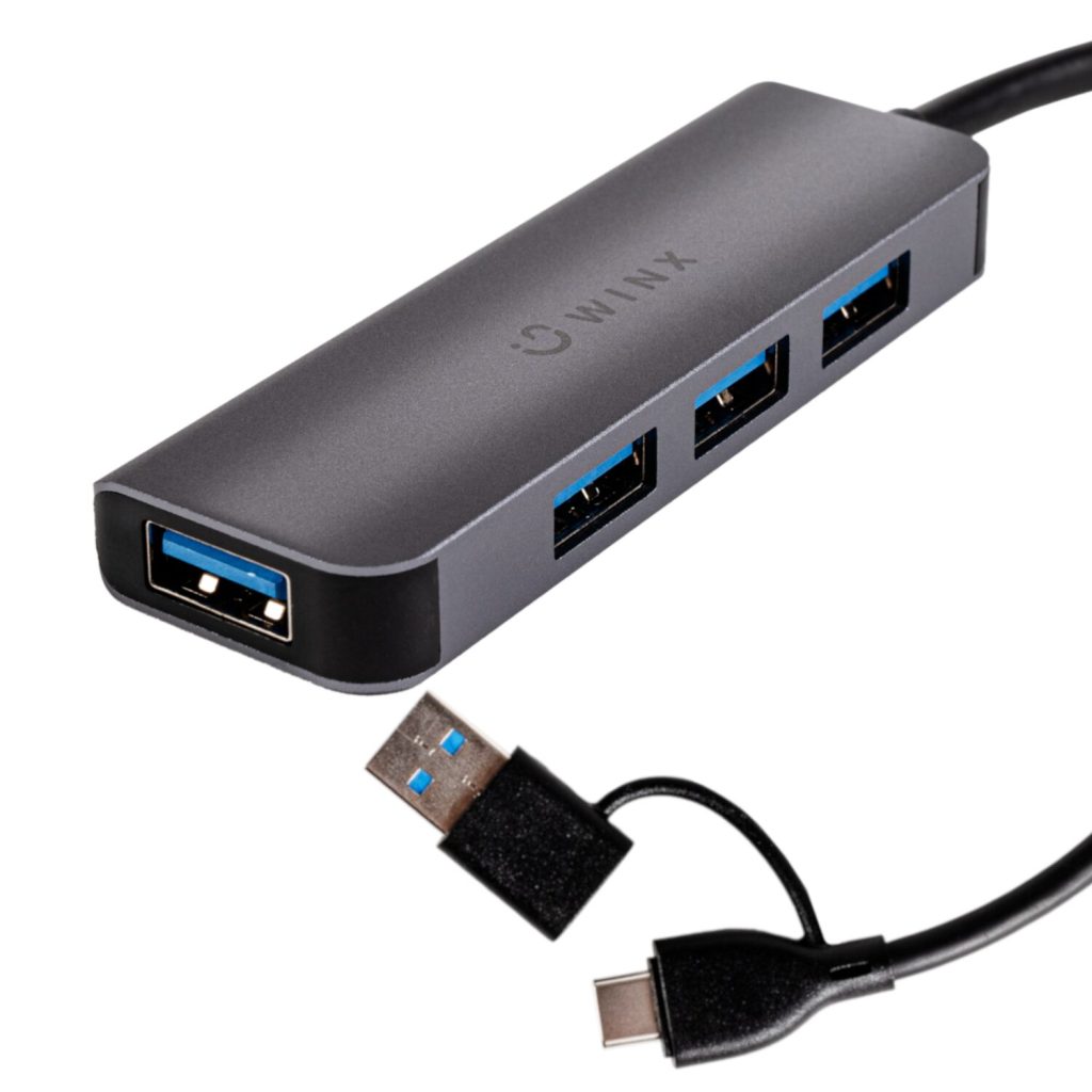 WINX CONNECT Simple USB/Type-C Hub Black