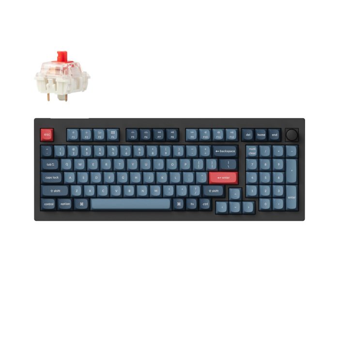Keychron V5 Max Wireless Custom Keyboard - RED Switch Black