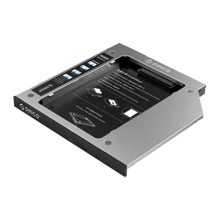ORICO 9.0mm/9.2mm/9.5mm SATA3.0 Optical Caddy Drive - Silver Silver