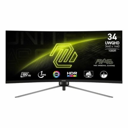 MSI MAG345CQR 34" Curved Gaming Monitor 3440x1440 (UWQHD) VA 1ms 180Hz -