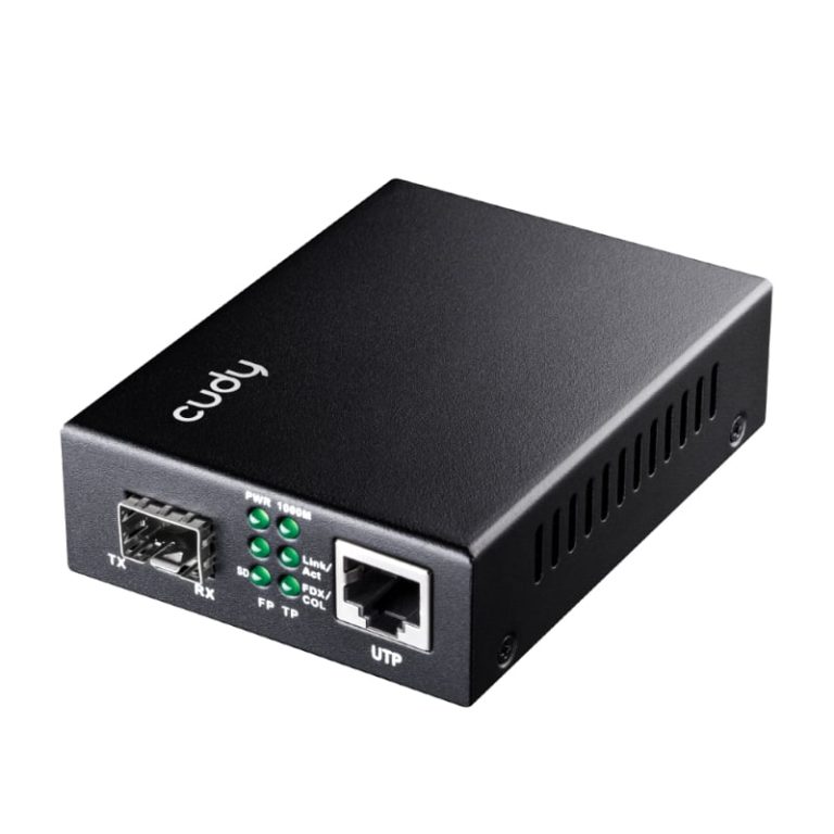 Cudy Fibre to Gigabit Ethernet Media Converter Black