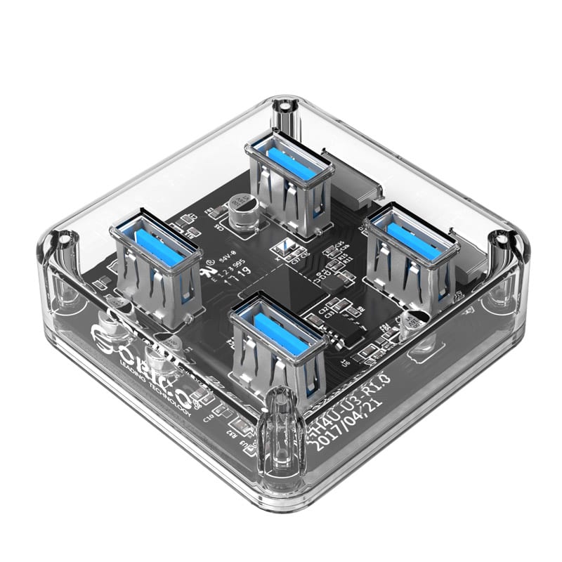 ORICO 4 Port USB3.0 Transparent Hub Transparent