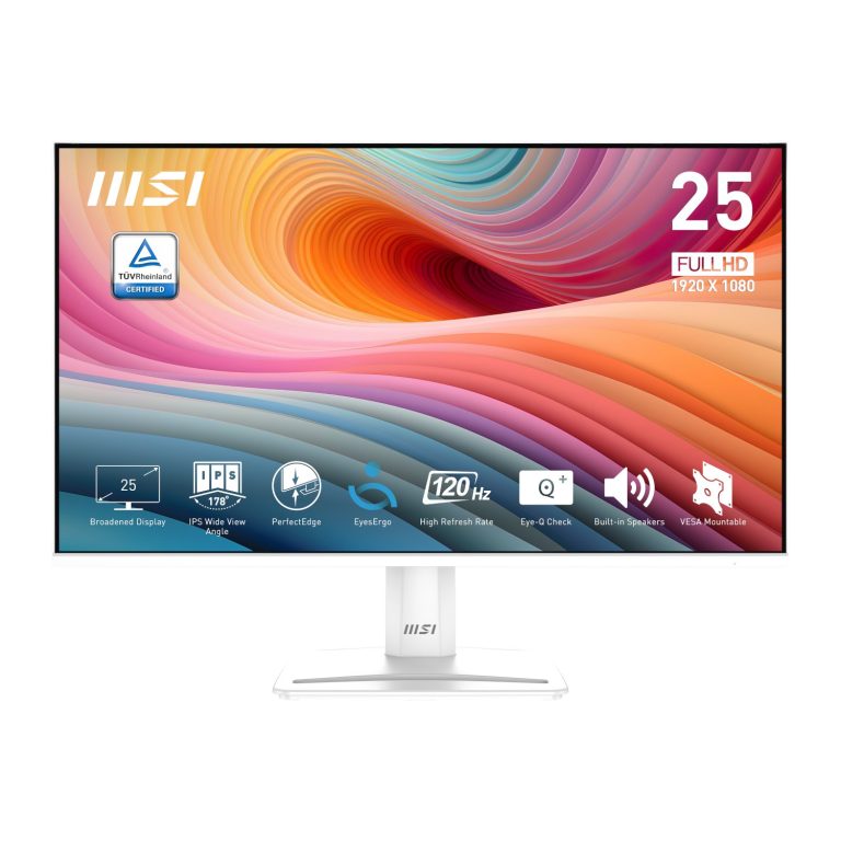 MSI PerfectEdge PRO MP251W E2 24.5" FHD IPS Office Monitor – White White