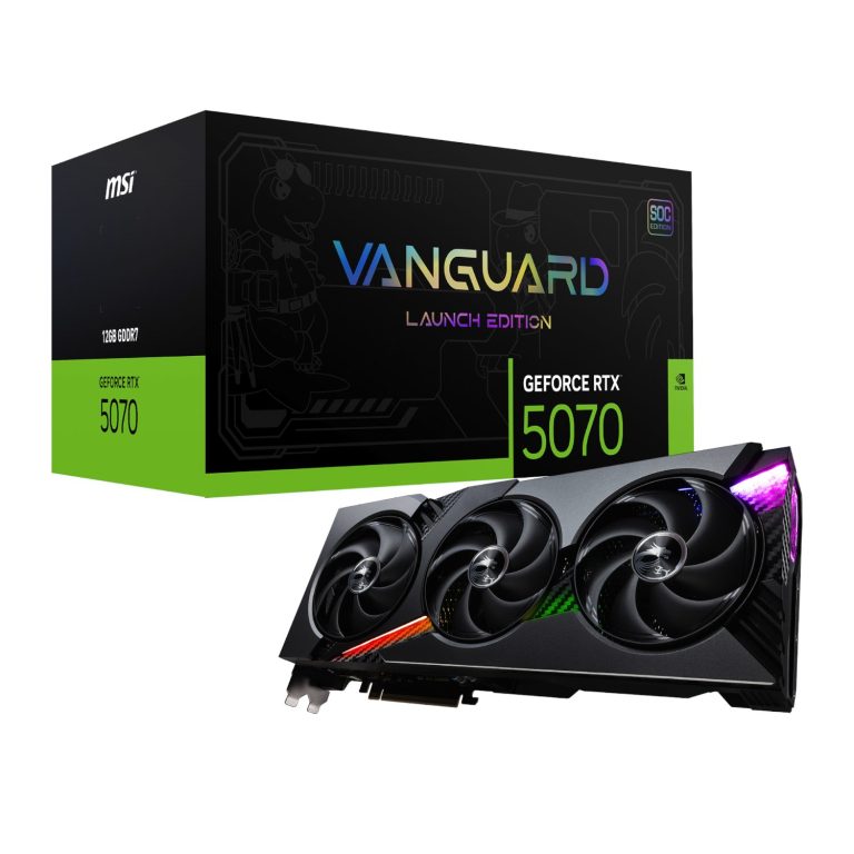 MSI GeForce RTX 5070 VANGUARD SOC Launch Edition 12GB Graphics Card Black/Grey