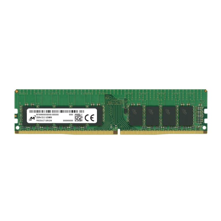 Micron MTA18ASF4G72AZ-3G2R 32GB 3200MHz DDR4 ECC UDIMM Memory Green/Black