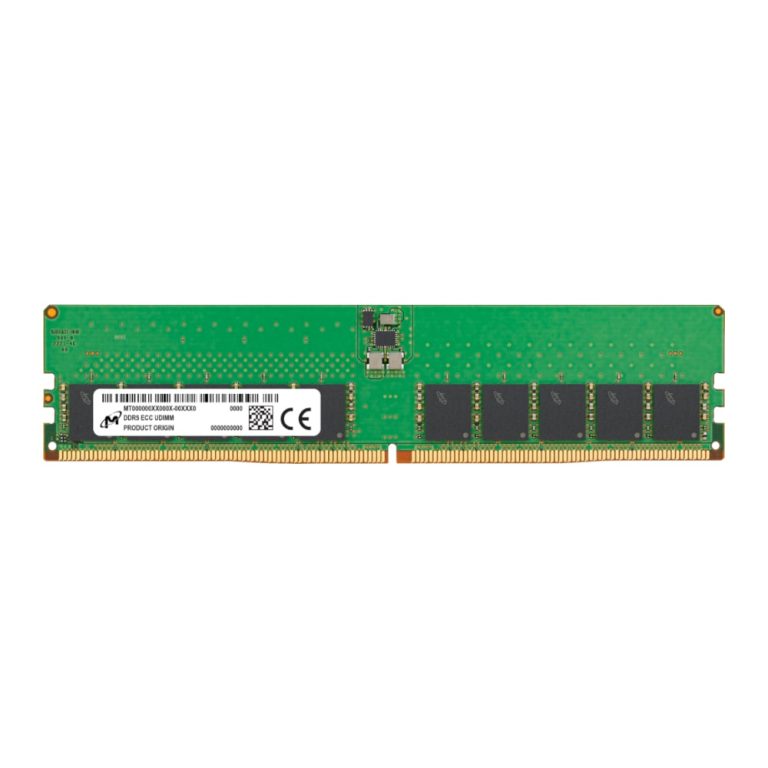 Micron MTC20C2085S1EC48BA1R 32GB 4800MHz DDR5 ECC CL40 UDIMM Memory Green