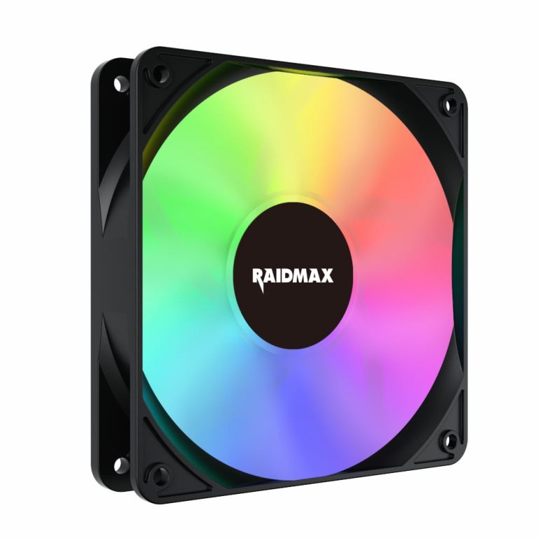 Raidmax NVX120FBDC4 120mm 3pin ARGB 4in1 Fan - Black Black