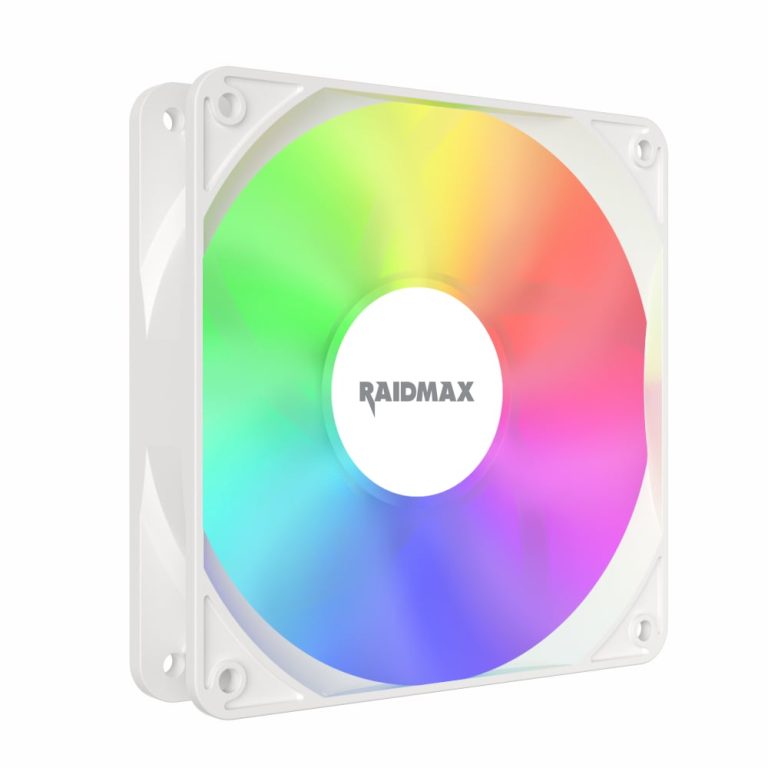 Raidmax NVX120FWDC4 120mm 3pin ARGB 4in1 Fan - White White