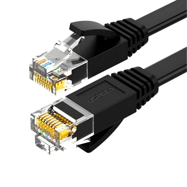 UGREEN NW102 Cat6 U/UTP Flat Ethernet Cable 0.5m - Black Black