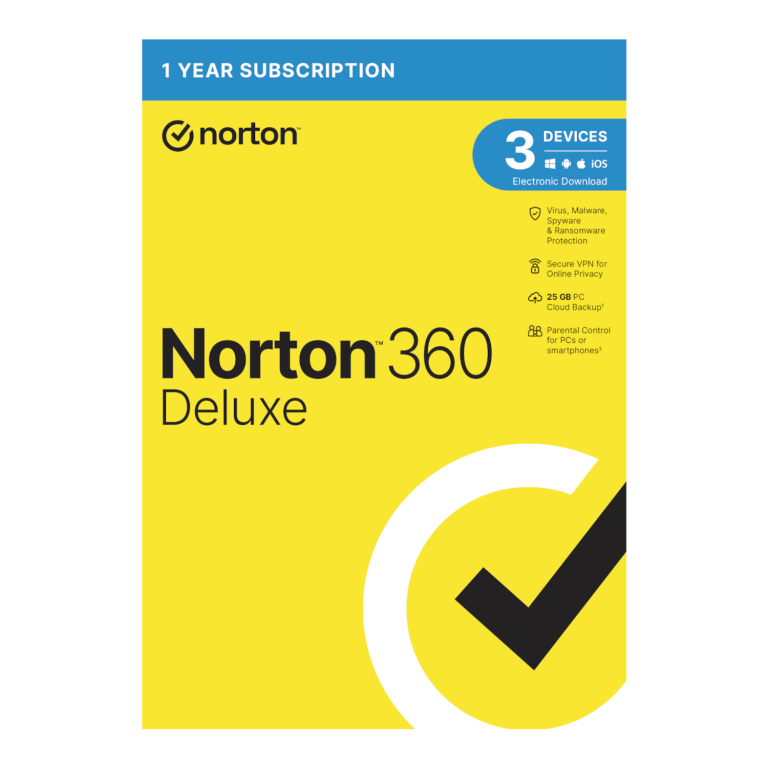 Norton 360 Deluxe 25GB - 3 Devices (Physical Package) -