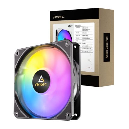 Antec P12 PWM 120mm ARGB Reverse Case Fan - Black Black