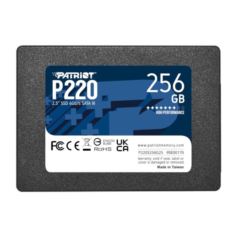 Patriot P220 256GB 2.5" SSD Black