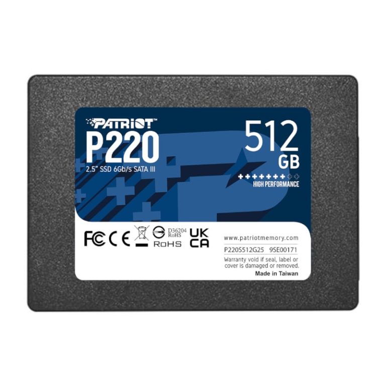 Patriot P220 512GB 2.5" SSD Black