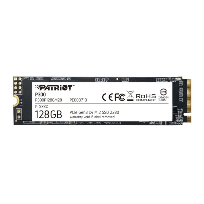 Patriot P300 128GB M.2 PCIe NVMe SSD Black