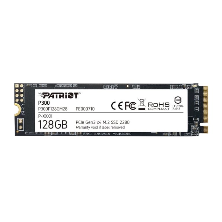 Patriot P300 128GB M.2 PCIe NVMe SSD Black