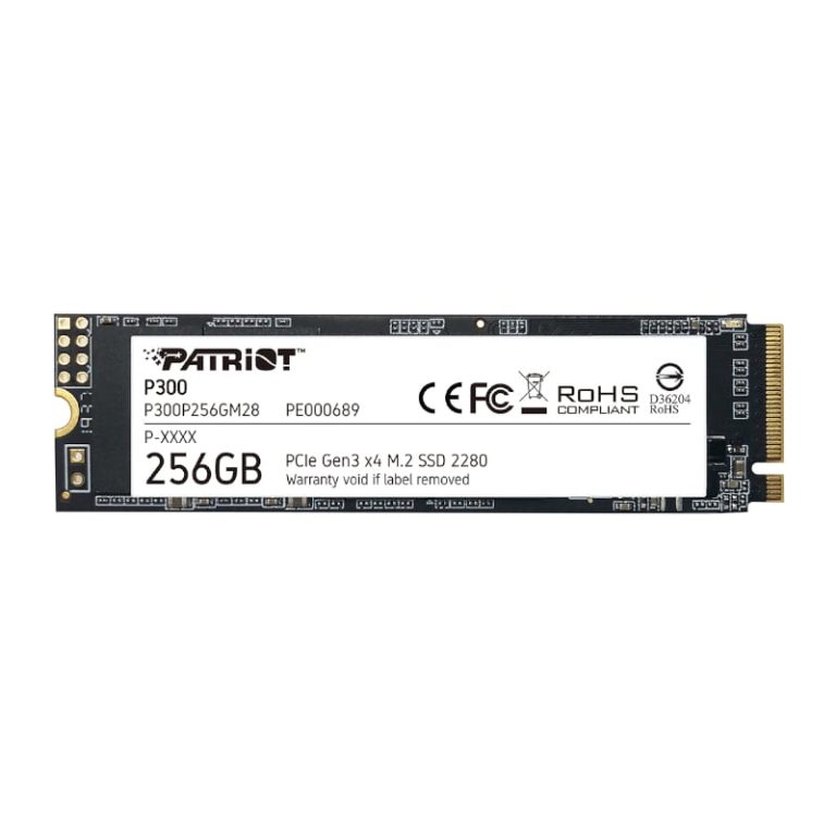 Patriot P300 256GB M.2 PCIe NVMe SSD Black