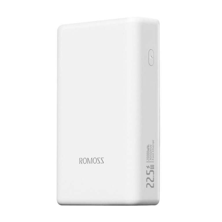 Romoss PAC20 20000mAh 22.5W Fast Charge Power Bank – White White