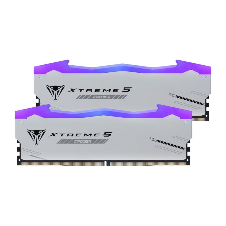 Patriot Viper Xtreme 5 RGB MPower 32GB 6000MHz DDR5 Desktop Gaming Memory Kit - Silver Silver