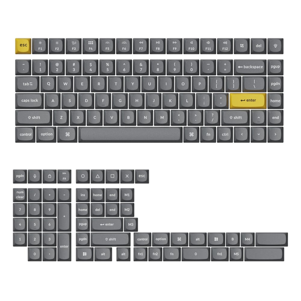 Keychron Double Shot PBT OSA Full Keycap Set – Dark Grey Dark Grey