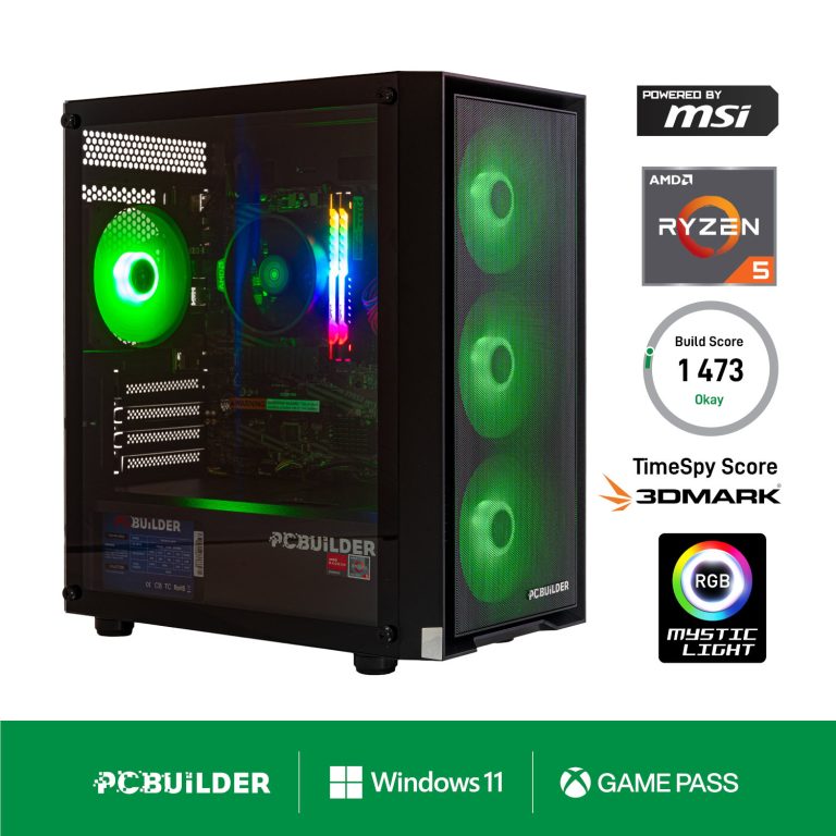 PCBuilder Ryzen 5 5600GT DEFENDER Windows 11 Gaming PC -