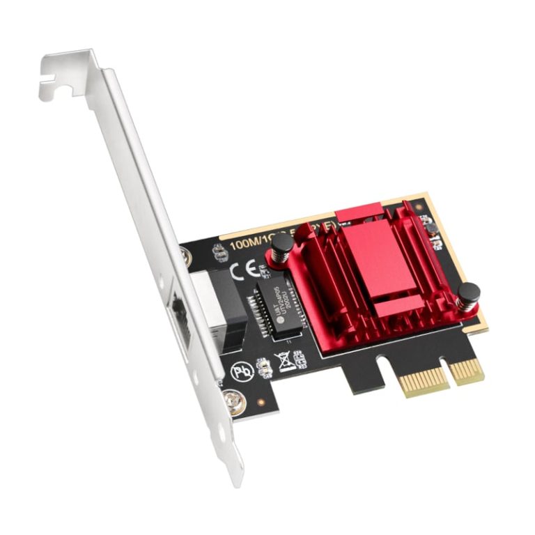 Cudy 2.5Gbps PCI-E Ethernet Adapter Black/Red