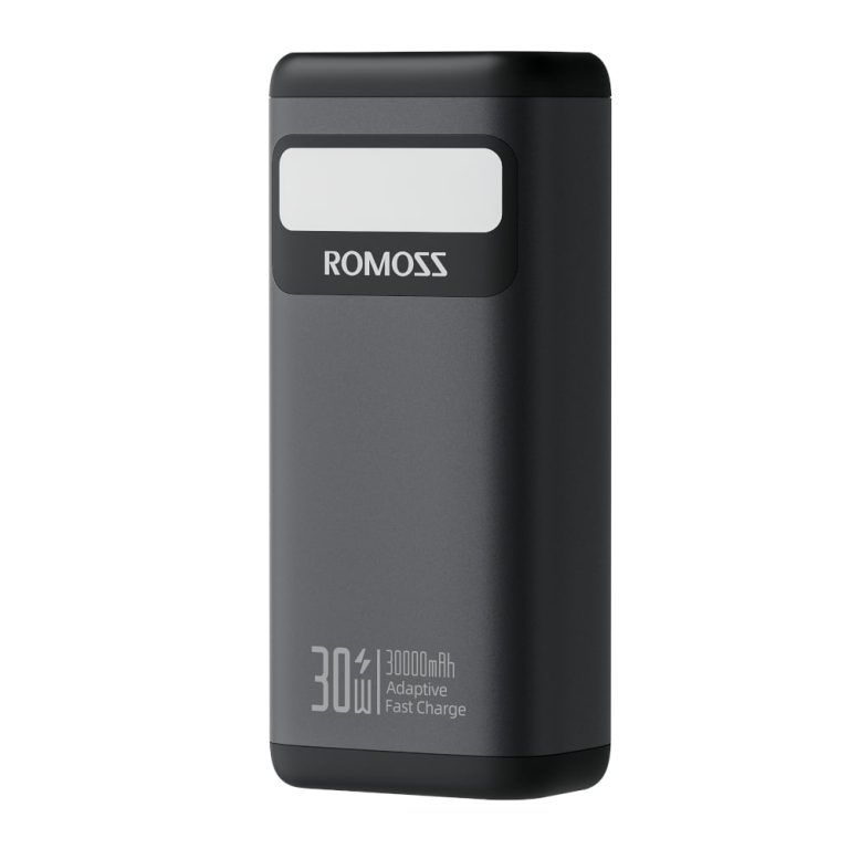 Romoss PMT30 30000mAh 30W Fast Charge Power Bank – Black Black
