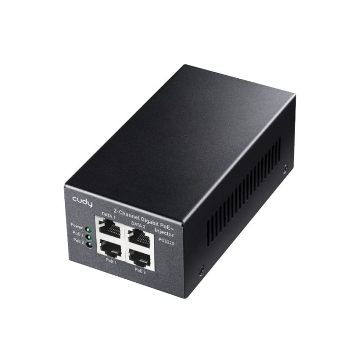 Cudy 2-Channel 30W Gigabit PoE+ Injector Black