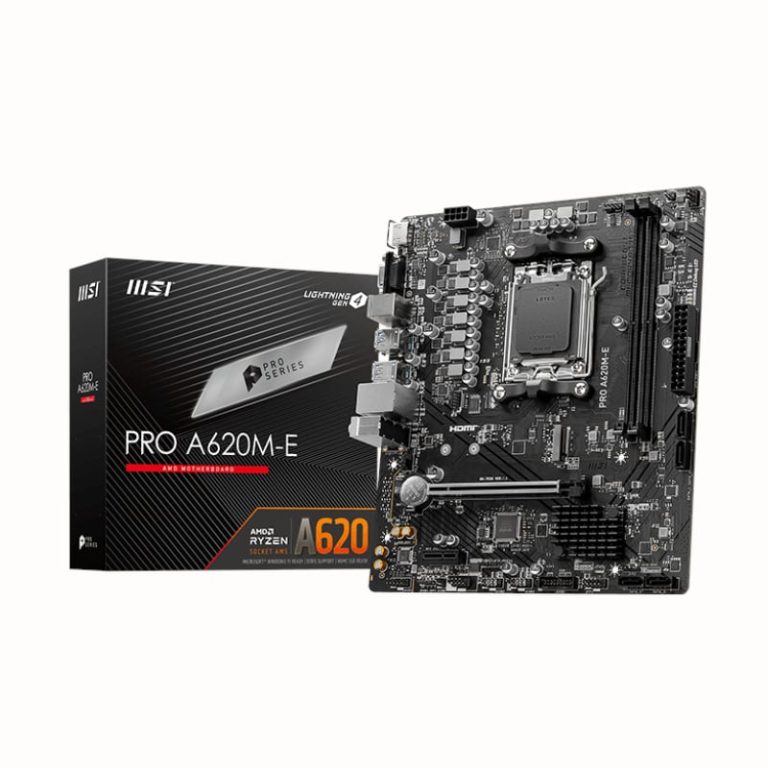 MSI A620M-E PRO AMD AM5 MATX Gaming Motherboard Black