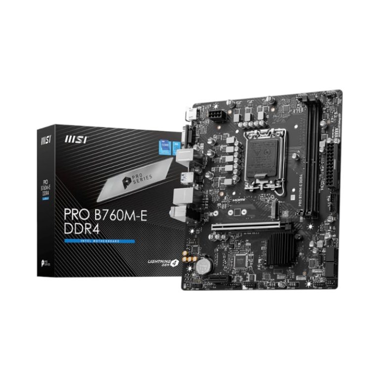 MSI PRO B760M-E DDR4 Intel LGA1700 mATX Motherboard Black
