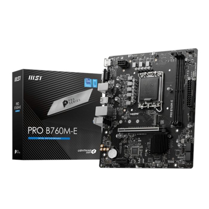 MSI B760M-E PRO DDR5 LGA1700 M-ATX Motherboard Black