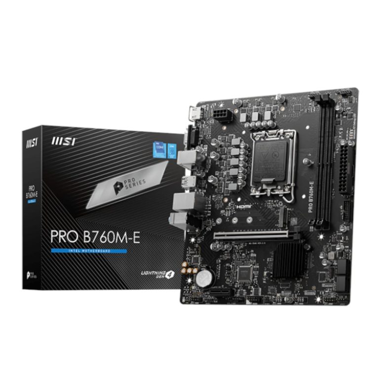 MSI B760M-E PRO DDR5 LGA1700 M-ATX Motherboard Black