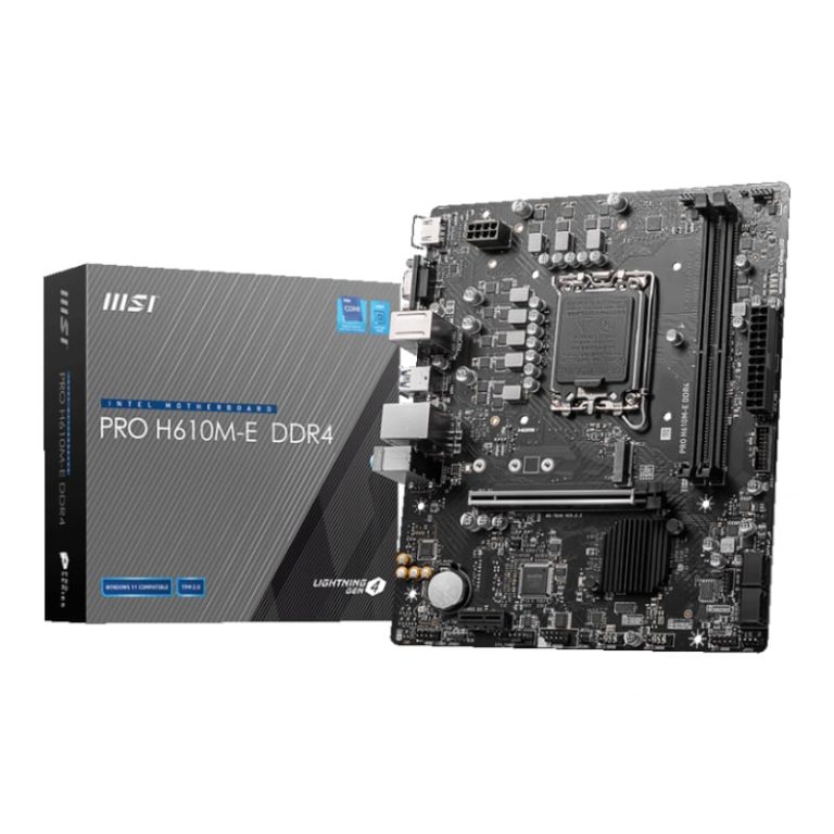 MSI H610M-E PRO Intel LGA1700 M-ATX Motherboard Black