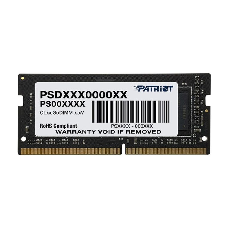 Patriot Signature Line 4GB DDR4 2666MHz Single Rank SODIMM Notebook Memory Black