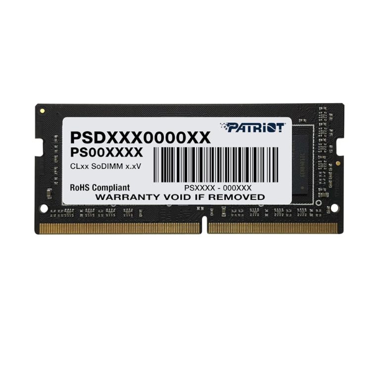 Patriot Signature Line 8GB 2400MHz DDR4 Dual Rank SODIMM Notebook Memory Black