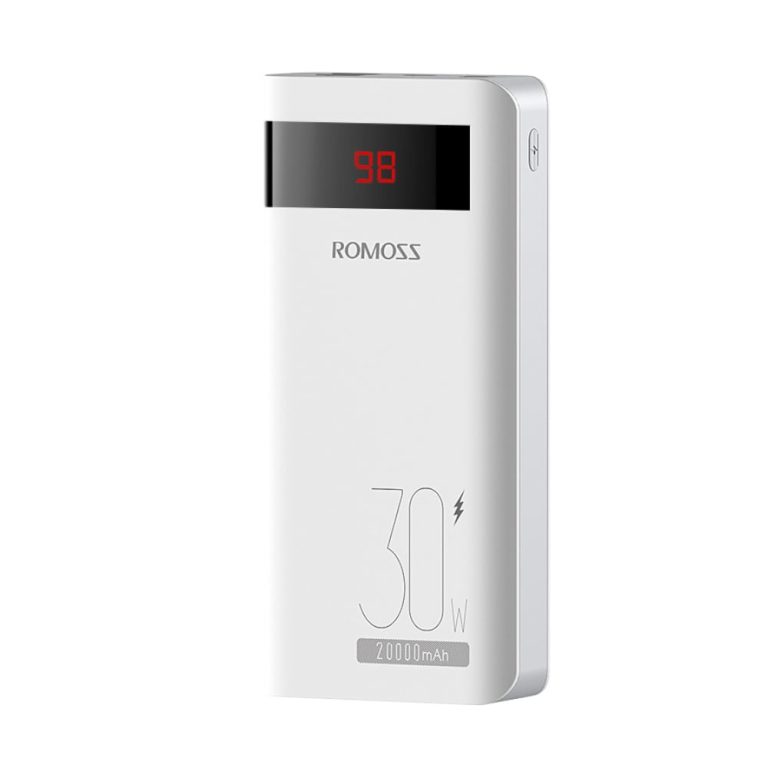 Romoss Sense 6PS Pro 20000mAh 30W Fast Charge Power Bank - White White