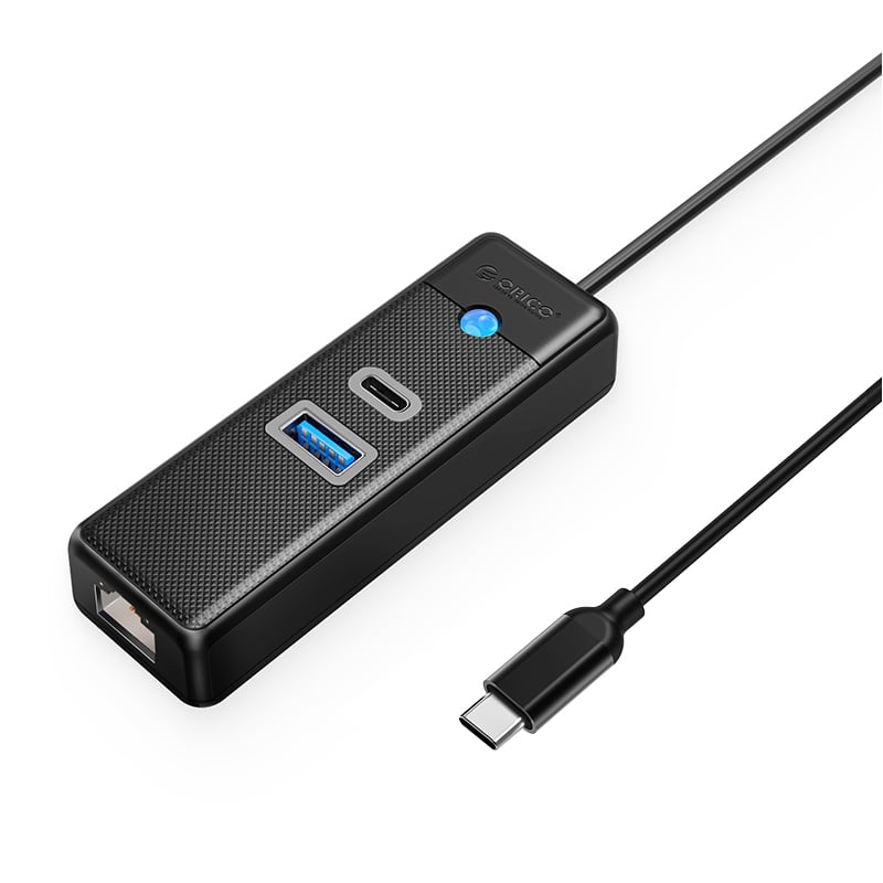 ORICO HUB TYPEC 3 PORT W/ GBE 50CM BK -