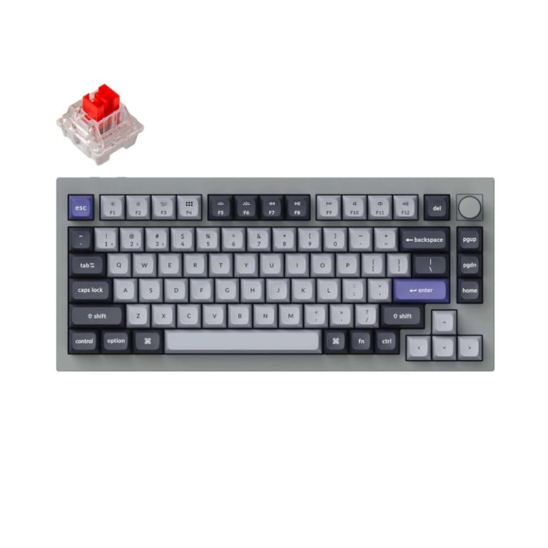 Keychron Q1 Pro 75% Red K Pro Switches RGB Wireless Keyboard - Grey Dark Grey