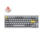 Keychron Q2 65% Red G Pro Switches Aluminium RGB Wired Keyboard - Grey Grey