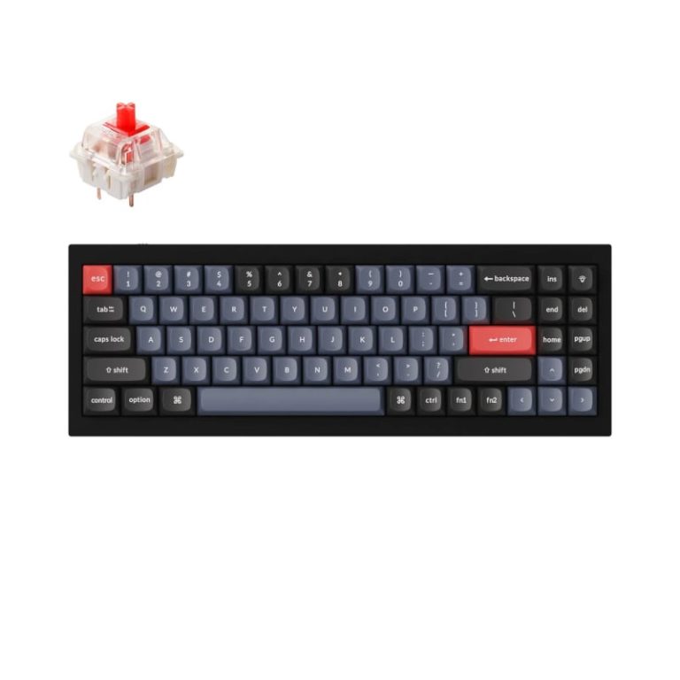 Keychron Q7 70% Red G Pro Switches Aluminium RGB Wired Keyboard - Black CARBON BLACK