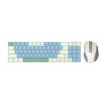 Redragon BS8772 Wireless Keyboard and Mouse Combo - Cream/Blue Cream/Blue