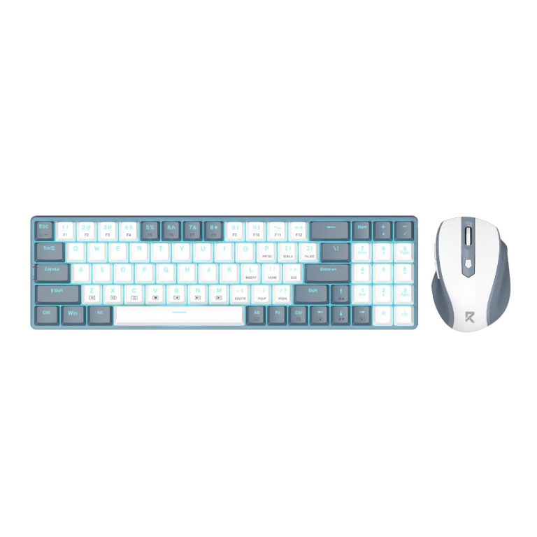 Redragon BS8772 Wireless Keyboard and Mouse Combo - Grey/White White/Grey