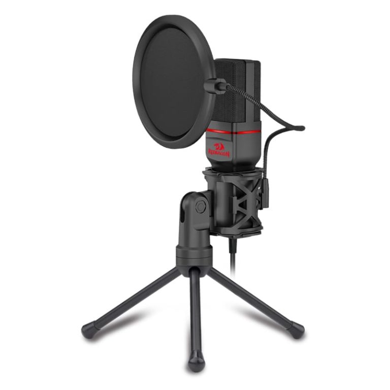REDRAGON SEYFERT 3.5mm Aux Gaming Mic and Tripod - Black Black