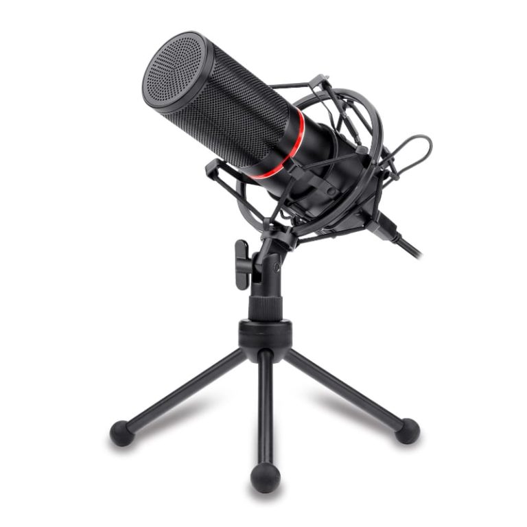 REDRAGON BLAZAR Cardioid USB Gaming Mic and Tripod - Black Black