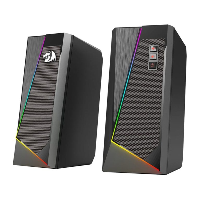 REDRAGON 2.0 Satellite Speaker ANVIL 2 x 3W RGB USB|Aux Gaming Speaker - Black Black